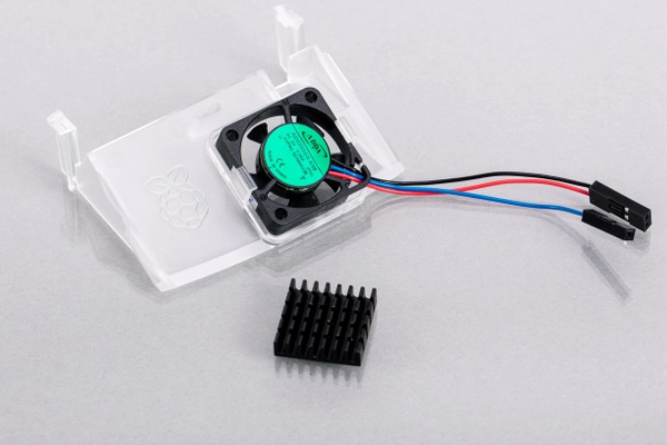 Case Fan & heatsink for Raspberry Pi 4 case @ electrokit