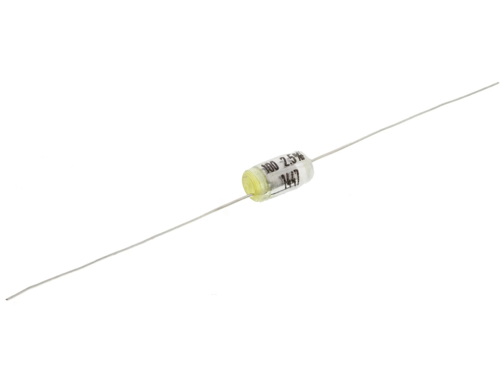 Polystyren 100pF 160V 2.5% axiell ø4x8mm @ electrokit