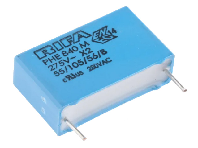 X2 capacitor 680nF 300VAC 22.5mm @ electrokit