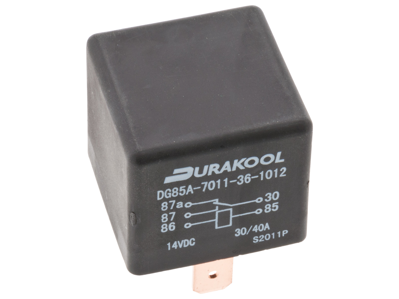 Relay 1-pole switching 40A 12V @ electrokit