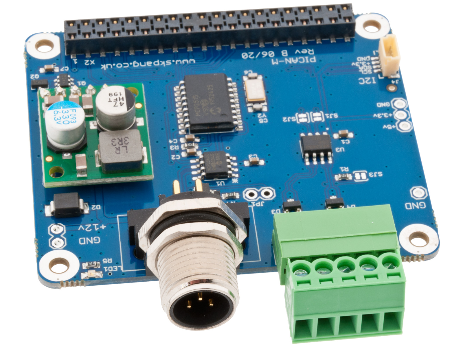 PiCAN-M with NMEA 0183 and NMEA 2000 Connection + 3A SMPS @ electrokit