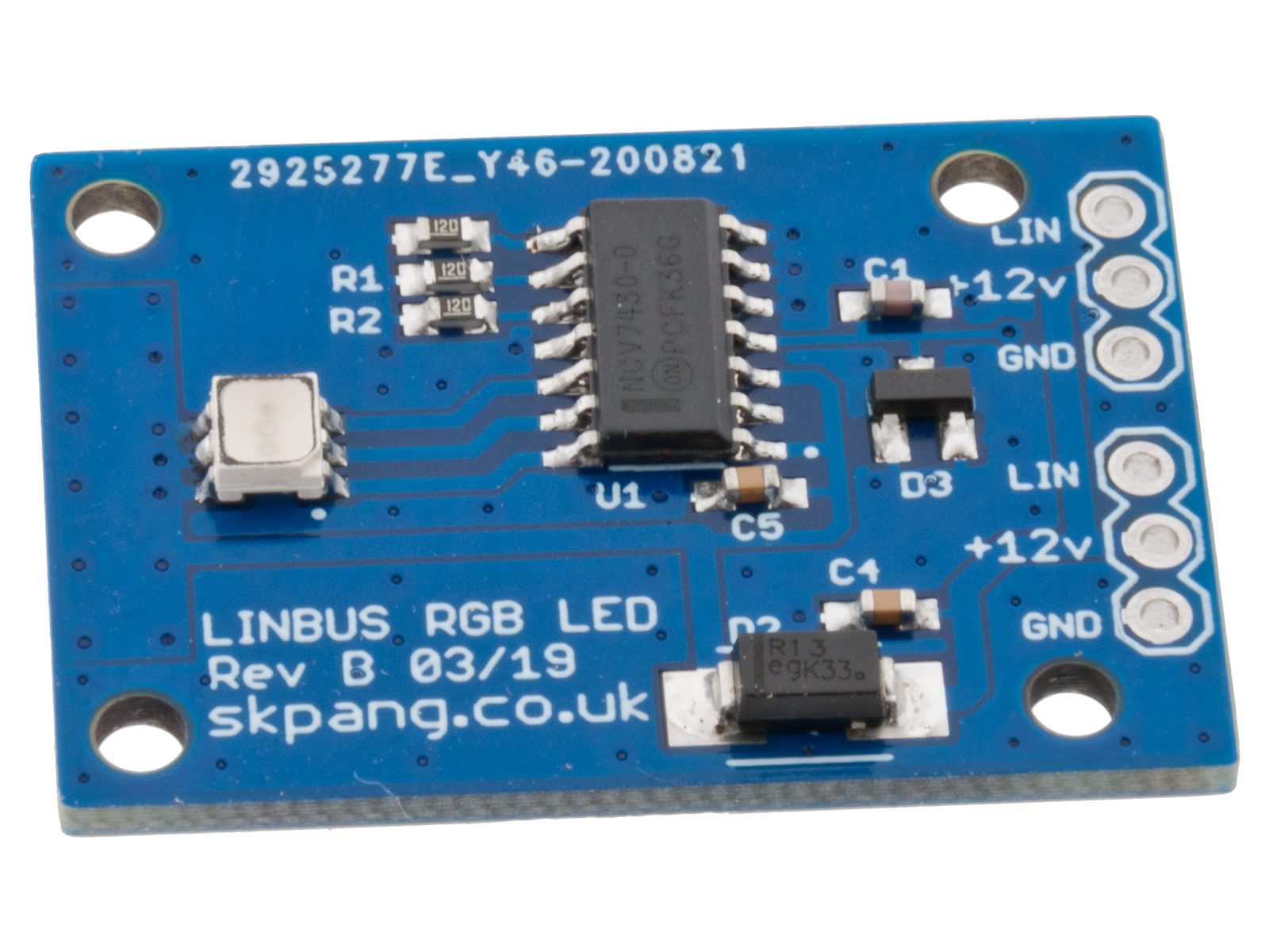 NCV7430 LIN-Bus RGB LED Breakout @ electrokit