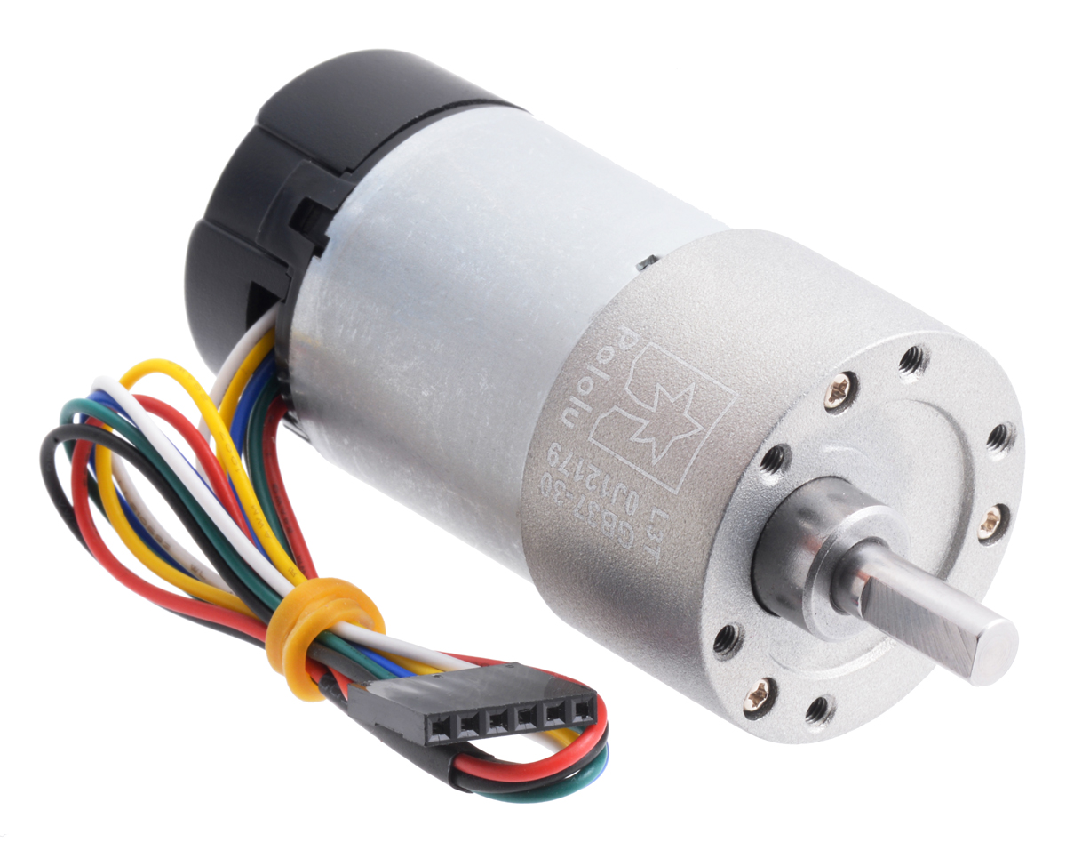 DC-motor med kuggväxel 12VDC 30:1 330rpm med enkoder @ electrokit