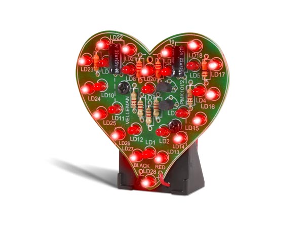 Flashing heart 28LED @ electrokit