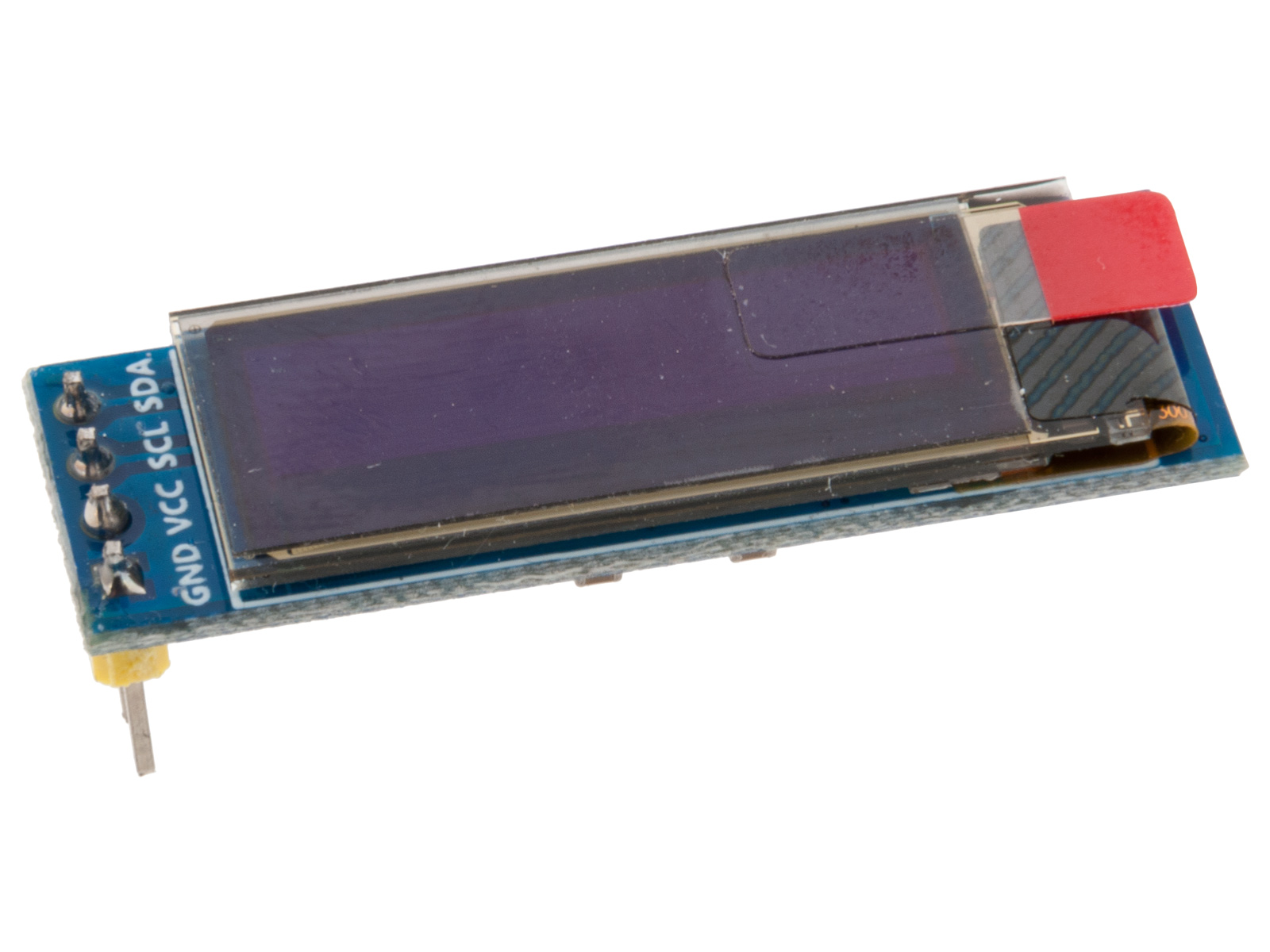 0.91" OLED 128x32px I2C vit/blå