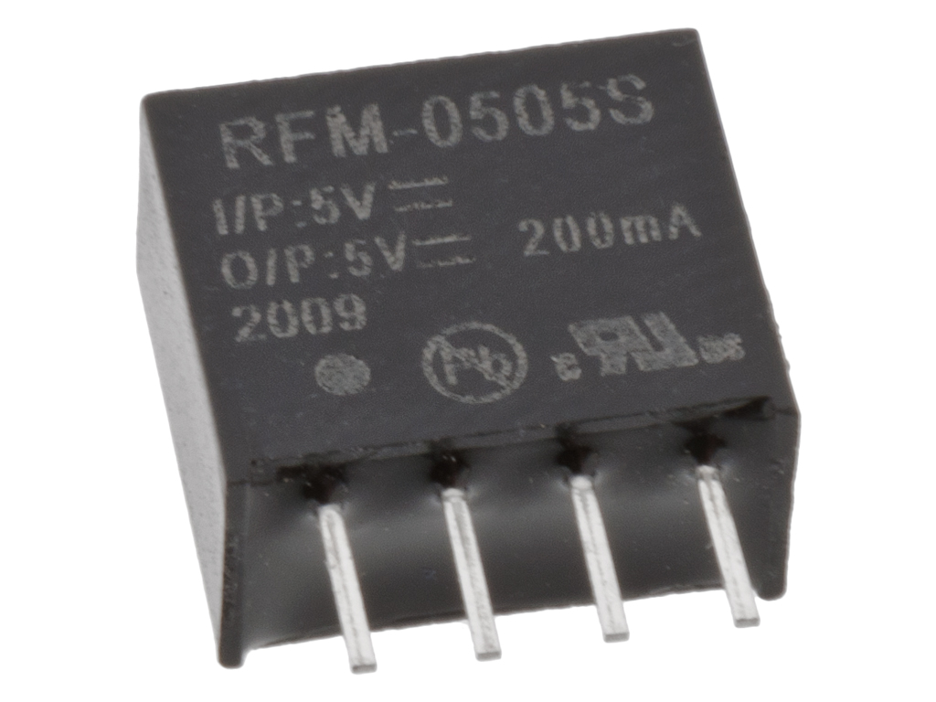 DC-DC omvandlare 5V 1W isolerad @ electrokit