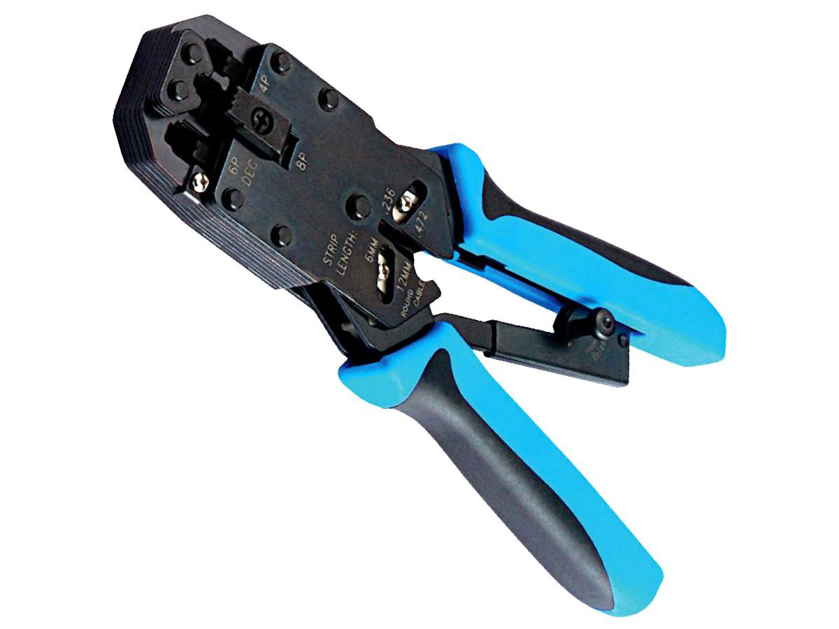 Crimping tool modular RJ10 - RJ50 10P10C @ electrokit