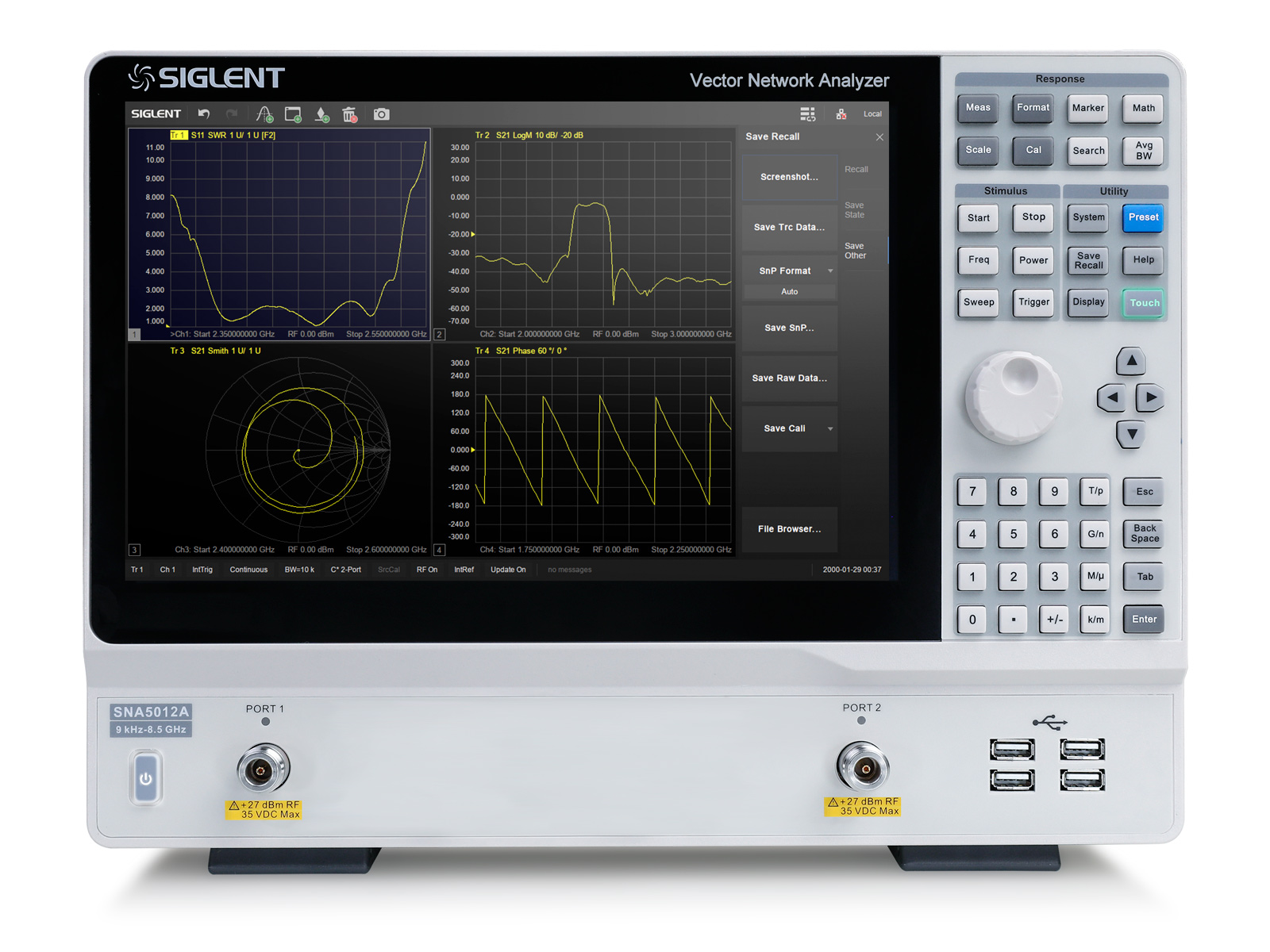 Vector Network Analyzer VNA 8.5GHz 2-port SNA5012A @ electrokit