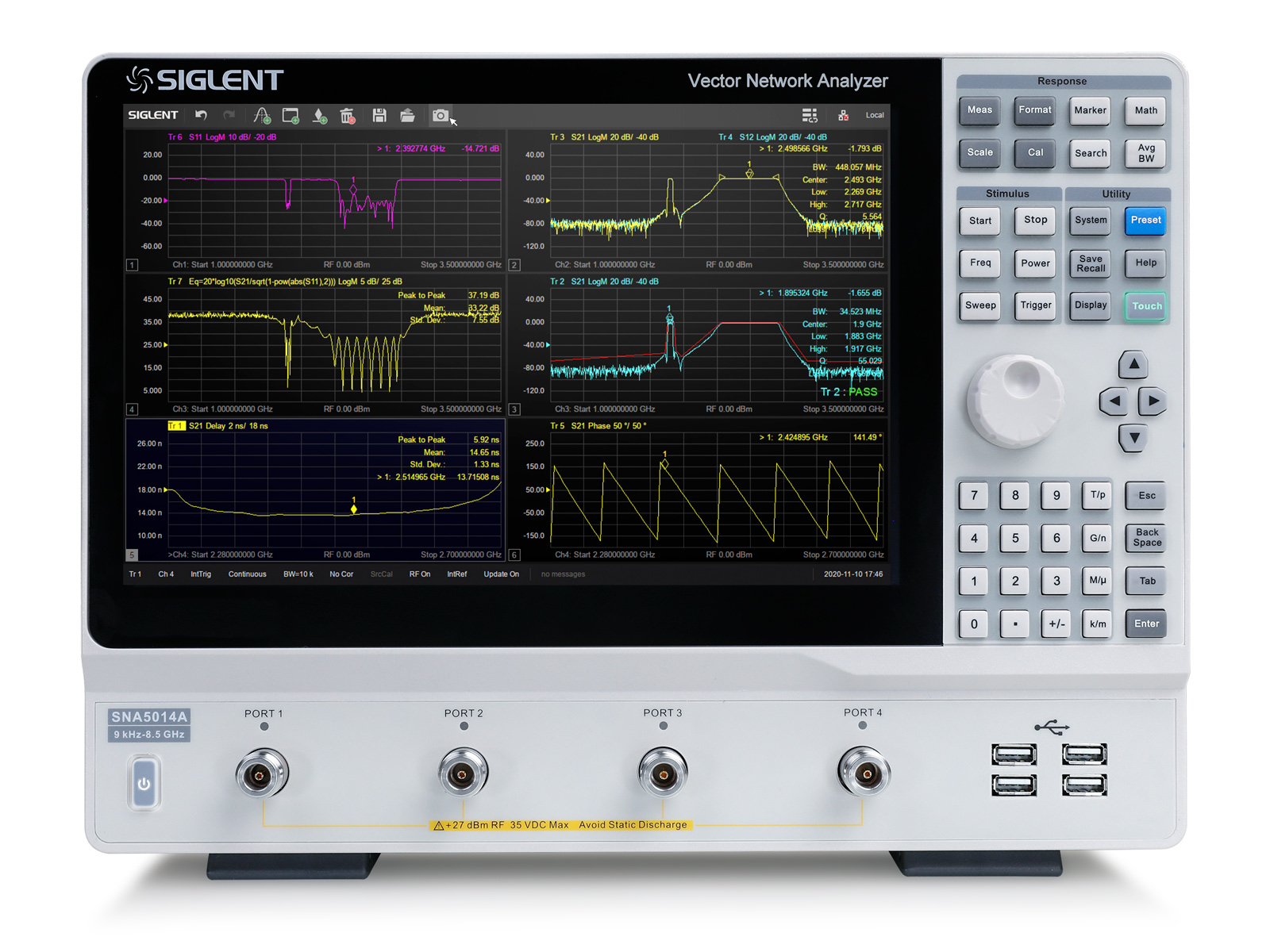 Vector Network Analyzer VNA 8.5GHz 4-port SNA5014A @ electrokit