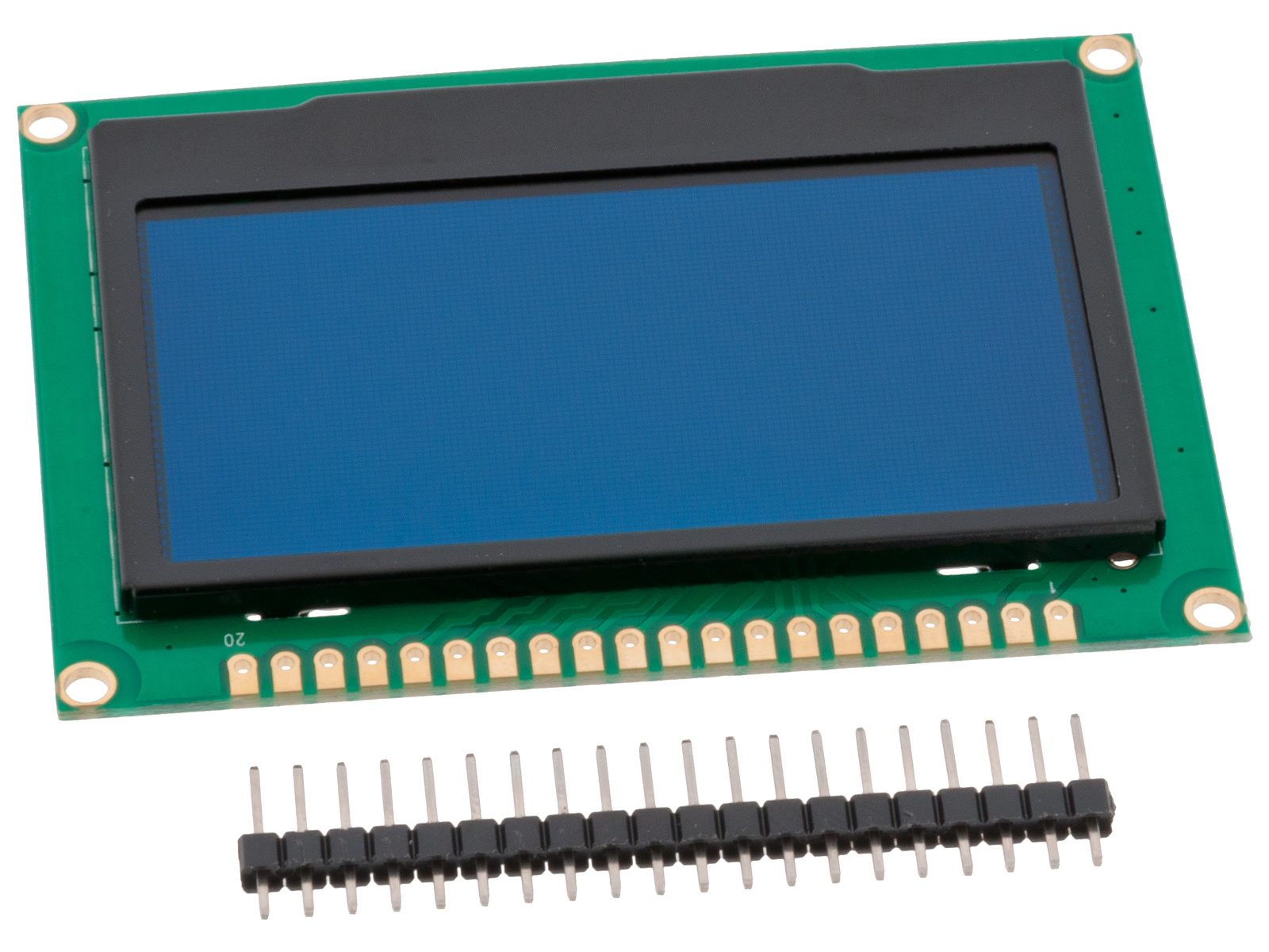 LCD OLED 2.42" 128x64px SPI/I2C/parallell @ electrokit