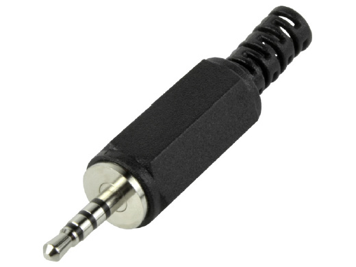 Plug 2.5mm 4p cable @ electrokit