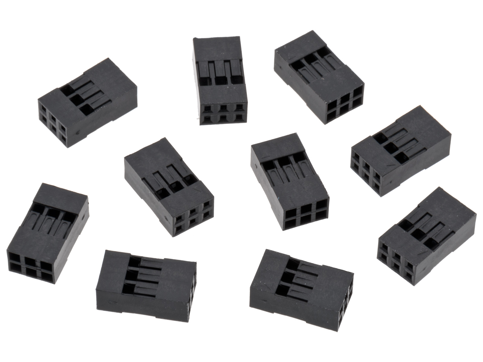 Kontakthus 2.54mm 2x3-pol 10-pack