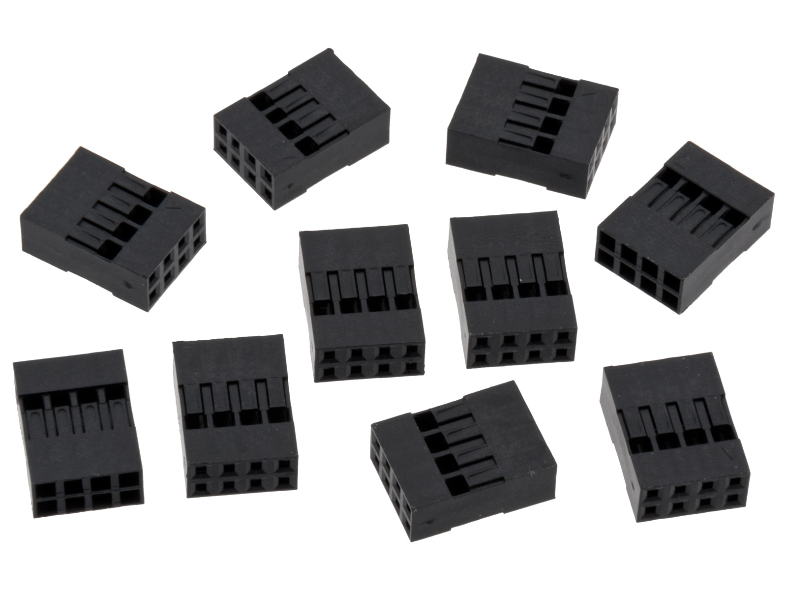 Kontakthus 2.54mm 2x4-pol 10-pack