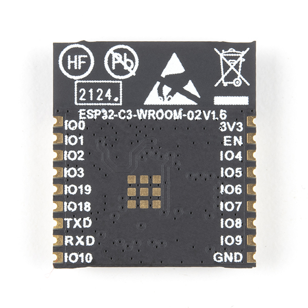 ESP32-C3 WROOM Module - 4MB (PCB Antenna) @ electrokit
