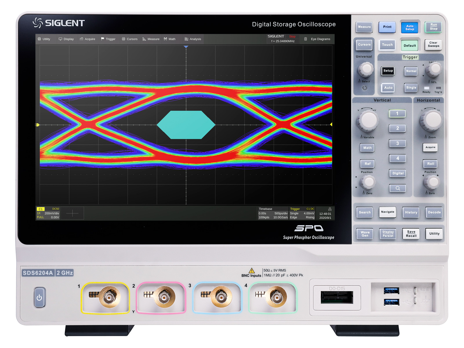 Oscilloskop 1GHz 4-kan Siglent SDS6104A @ electrokit