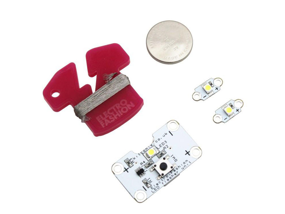 Electro-Fashion, Flasher Controller, LEDs & Thread @ electrokit