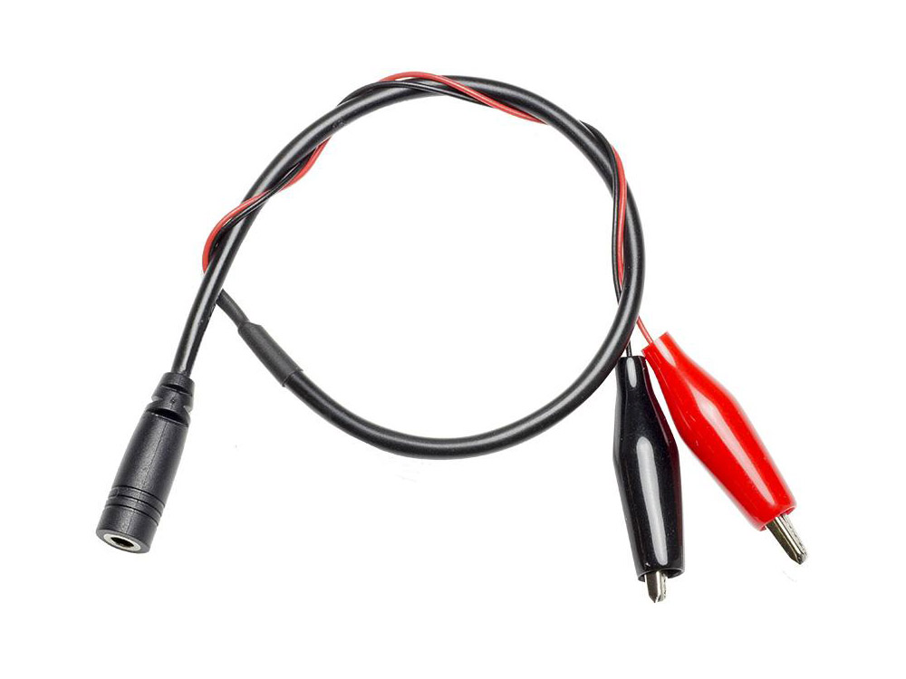 Adapter cable 3.5mm jack to alligator clips @ electrokit