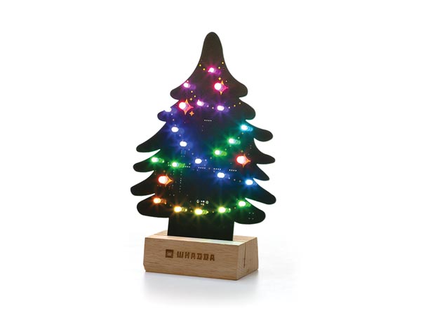 Christmas tree solder kit 24LED programmable @ electrokit