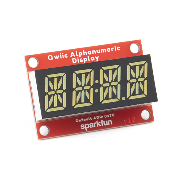 Serial display 4 characters 14 segments - white @ electrokit