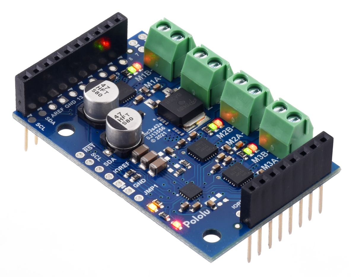 Motoron M3S256 Triple Motor Controller Shield for Arduino @ electrokit