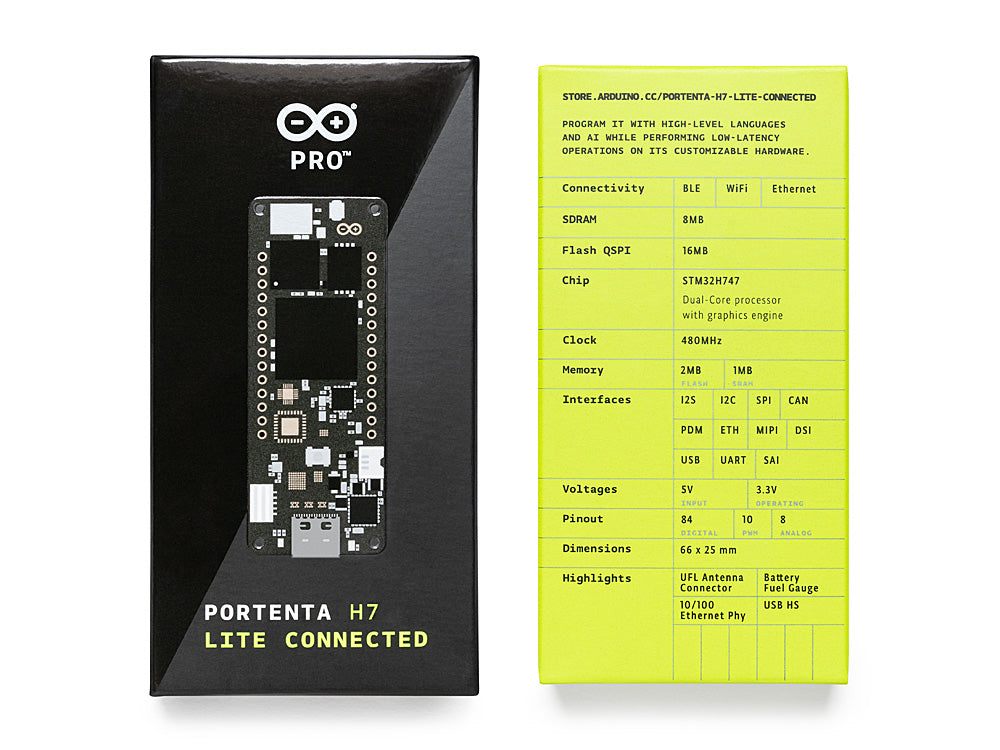 Arduino Portenta H7 Lite Connected @ electrokit