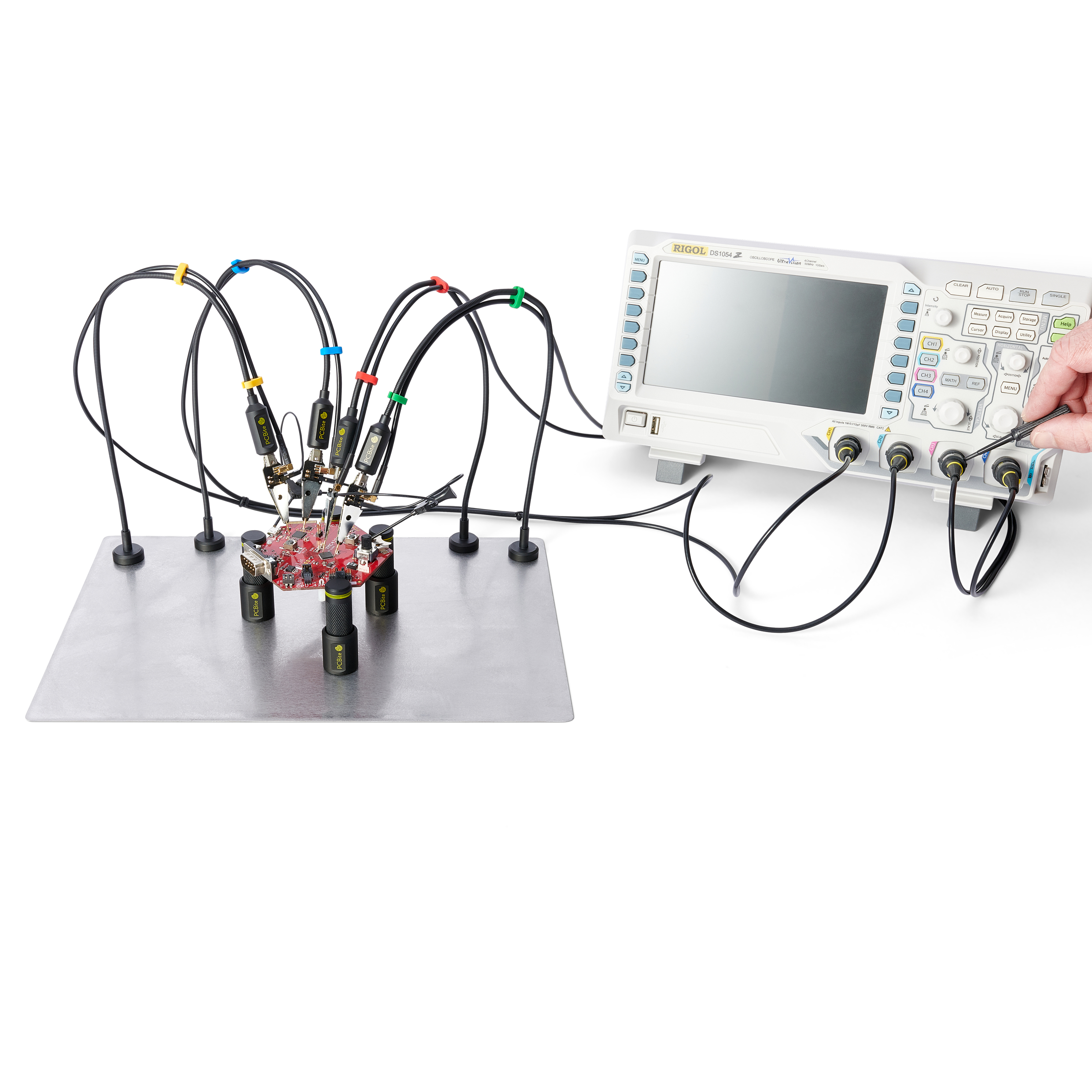 PCBite kit with 2x 100MHz and 4x SP10 handsfree probes @ electrokit (15 av 27)