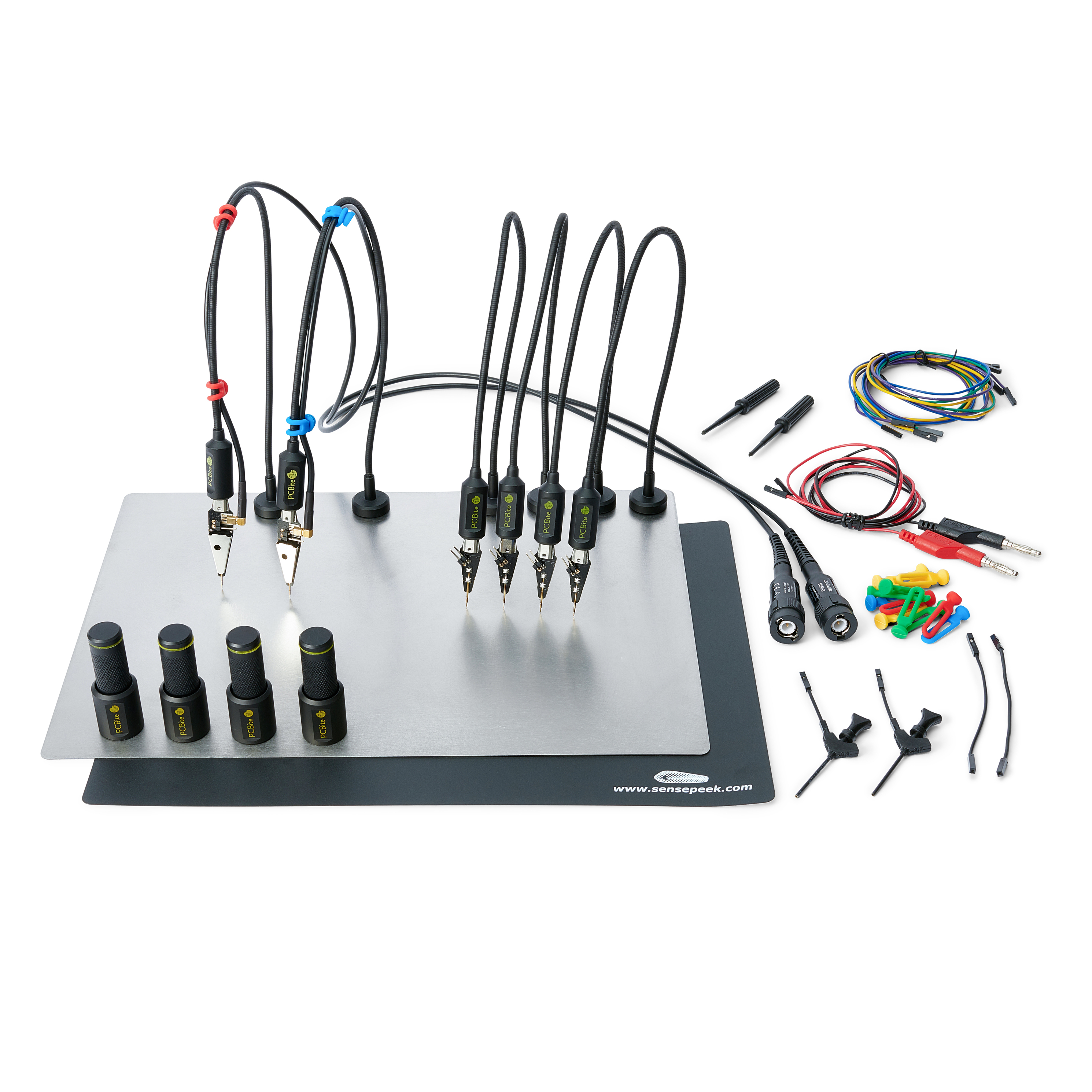 PCBite kit with 2x 200MHz and 4x handsfree probes @ electrokit
