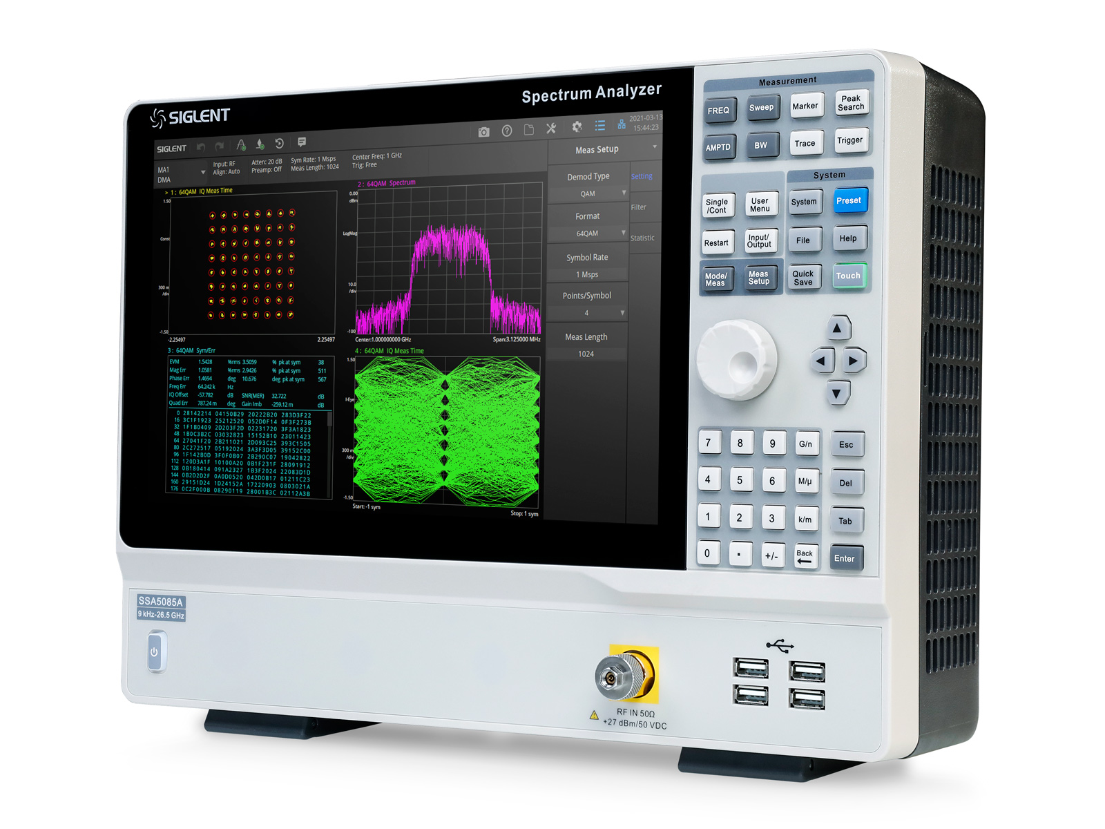 Spektrumanalysator 26.5GHz Siglent SSA5085A (inkl RTA1 + 40MHz RTBW) @ electrokit