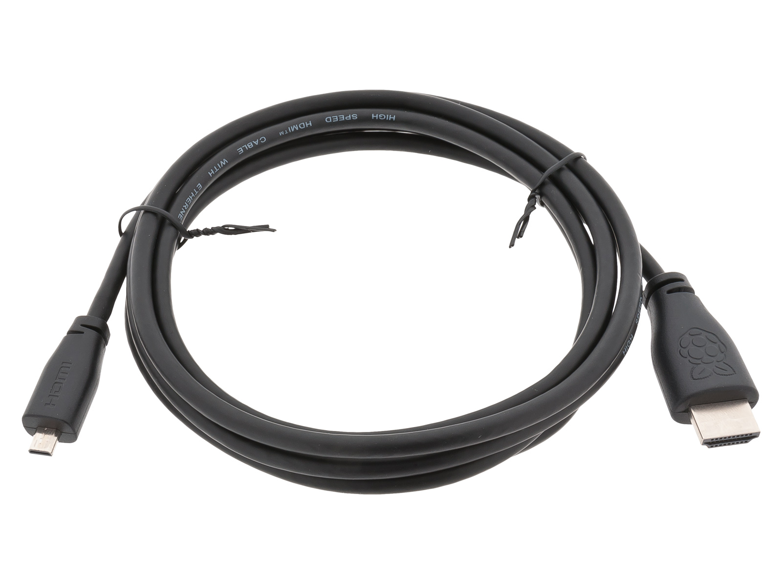 HDMI 2.0 kabel hane - micro hane 2m svart Mfg: Raspberry Pi