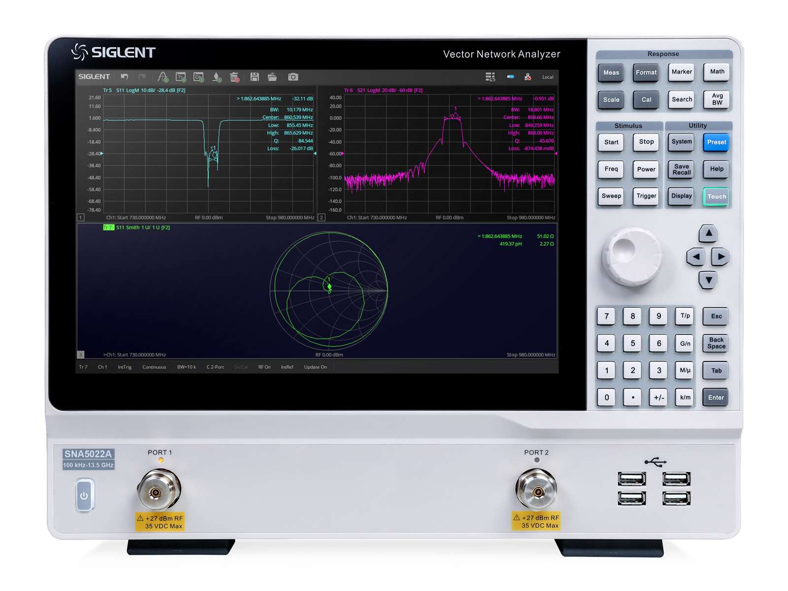 Vektornätverksanalysator VNA 13.5GHz 2-port SNA5022A @ electrokit