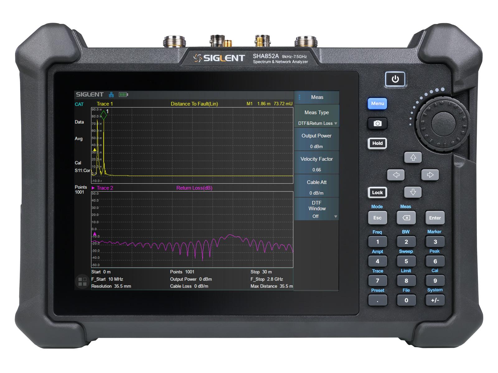 Spectrum analyzer 3.6GHz 2-port handheld SHA851A @ electrokit