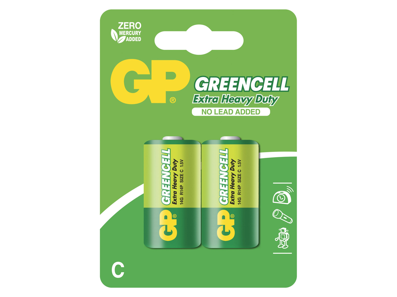 Batteri 1.5V LR14 / C GP Greencell 2-pack