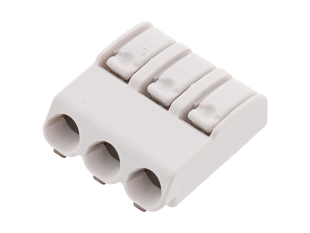 Fjäderplint SMD 3-pol 4mm AWG24-18 WAGO 2060-453