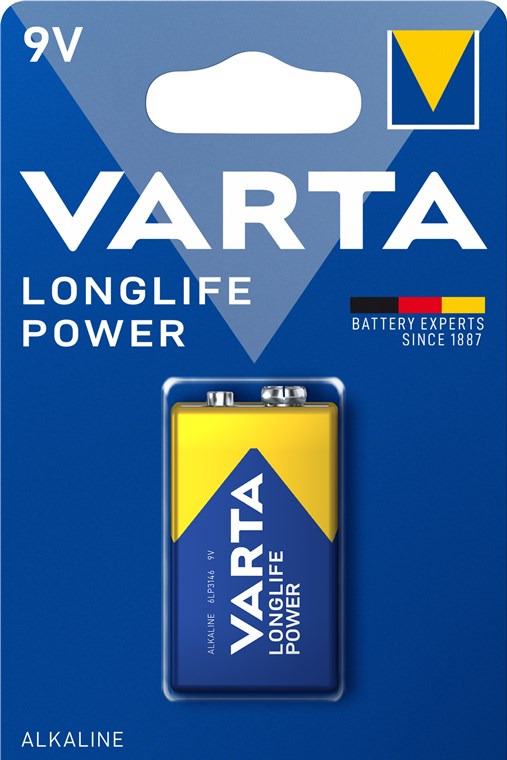 9V 6LR61 alkaliskt batteri Varta @ electrokit (1 av 2)