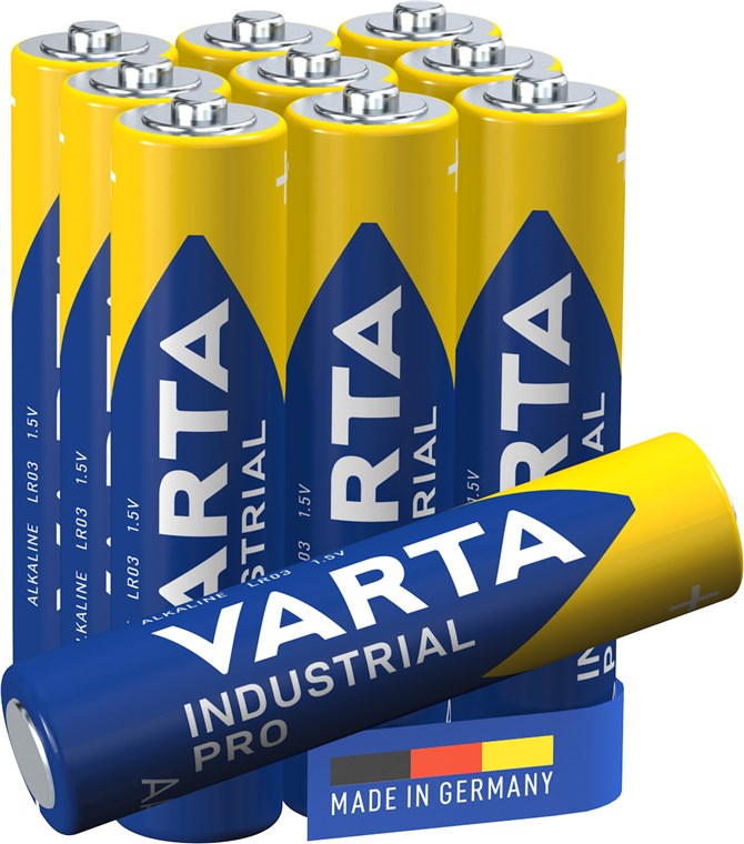 AAA / LR03 alkaliska batterier Varta 10-pack @ electrokit