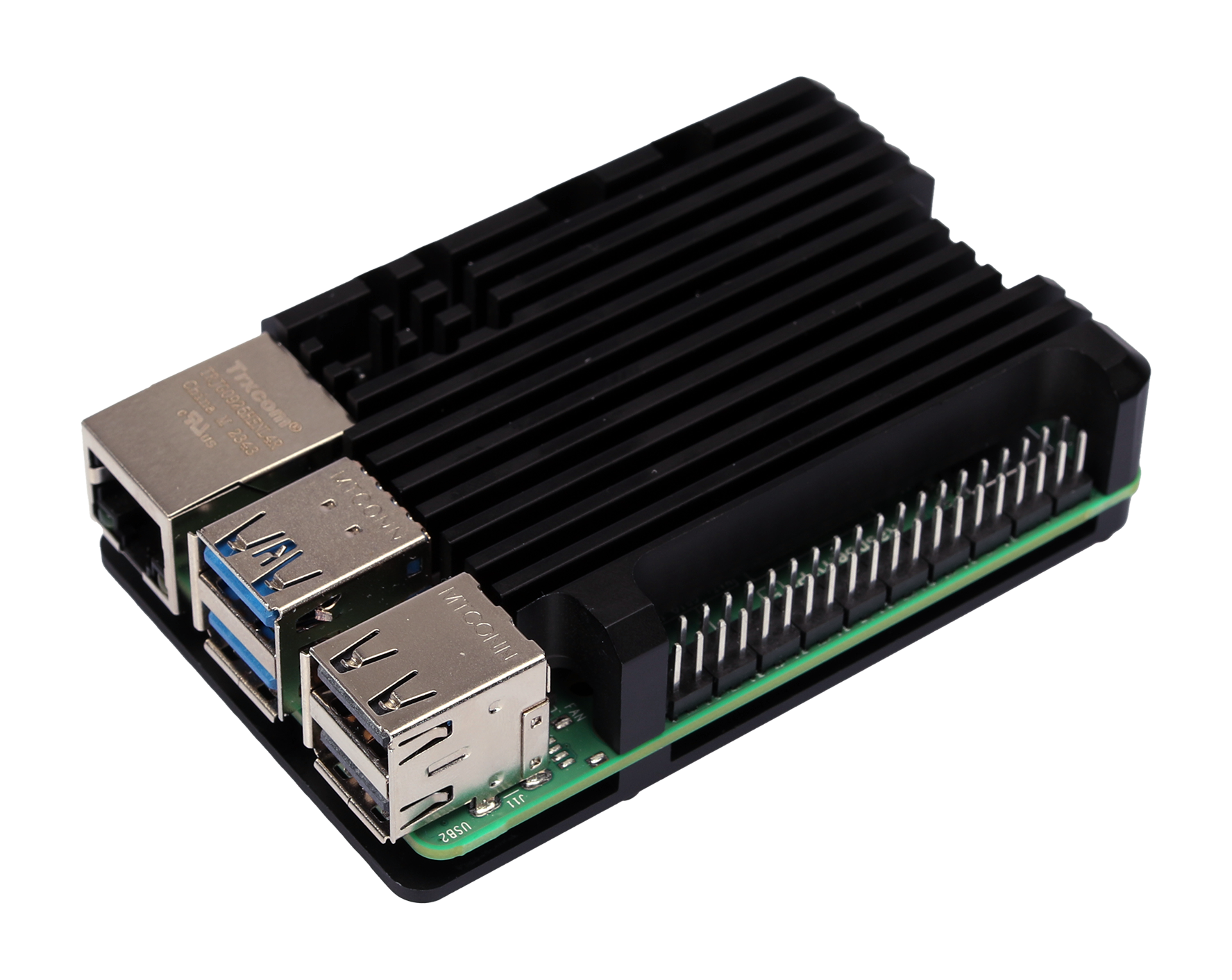 Kylflänslåda för Raspberry Pi 5 passiv kylning