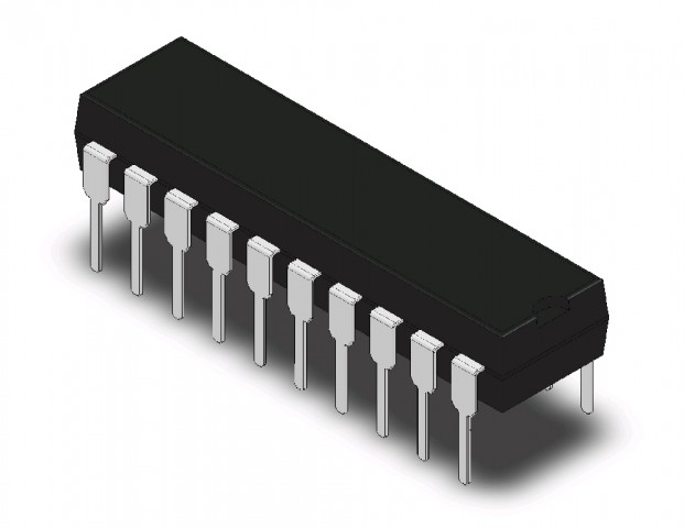 TLC0820ACN DIP-20 1ch 8-bit ADC parallell @ electrokit