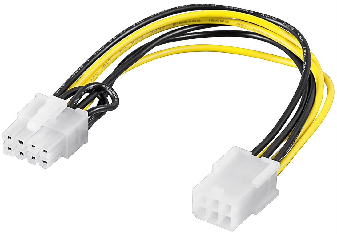 Adapterkabel PCIe 8-pin till PCIe 6-pin 0.2m