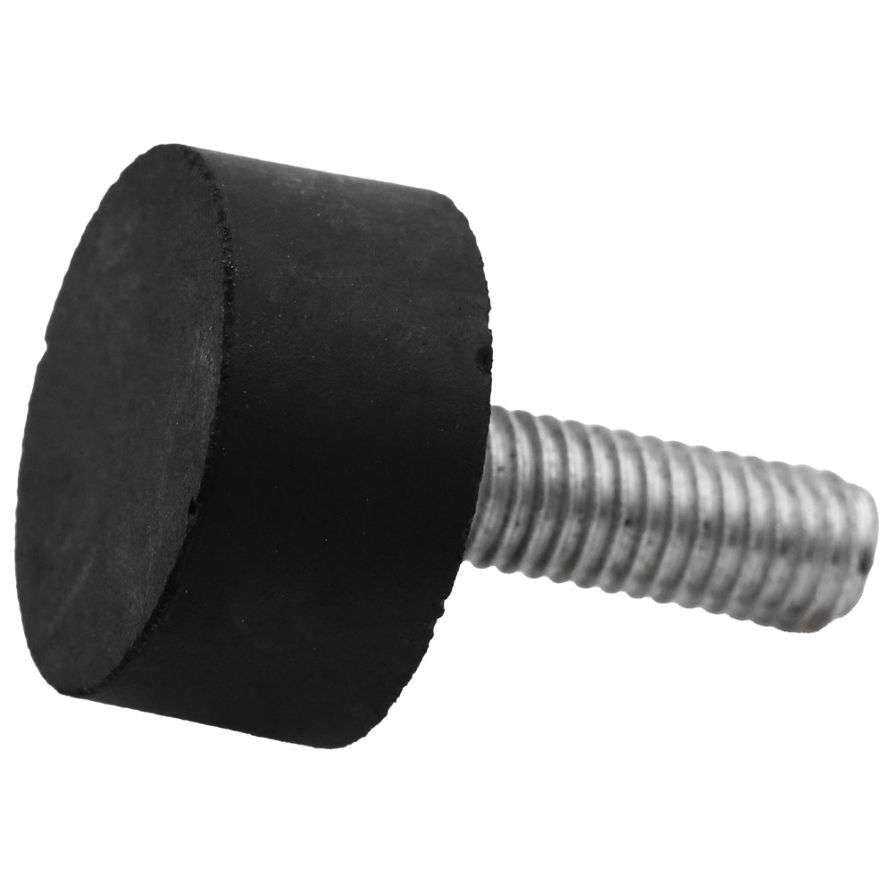 Ställbar gummifot M6 ø20x10mm