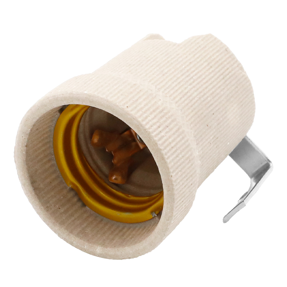 Lampsockel E27 med fästvinkel