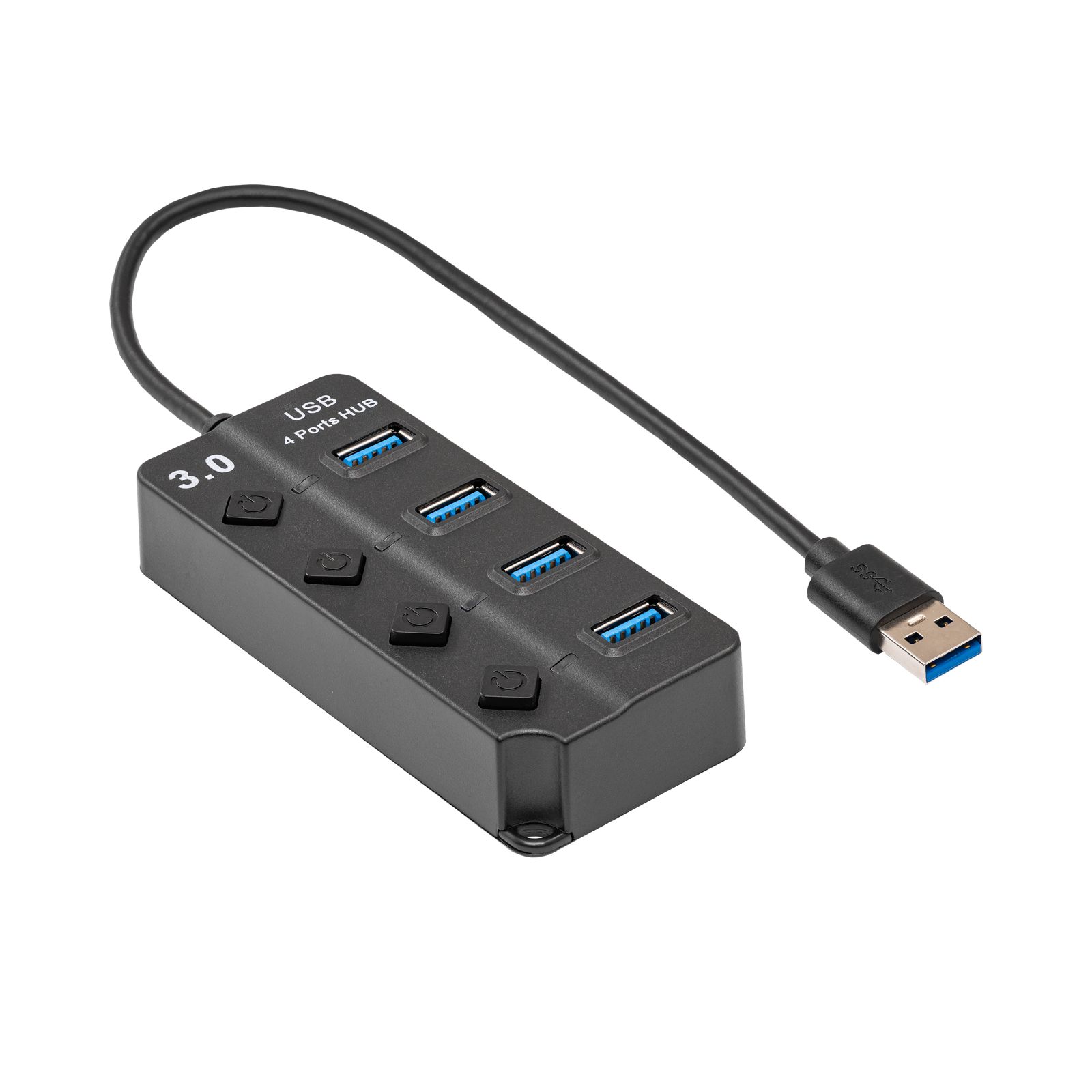 USB-A Hub med 4 portar och switchar USB3.0