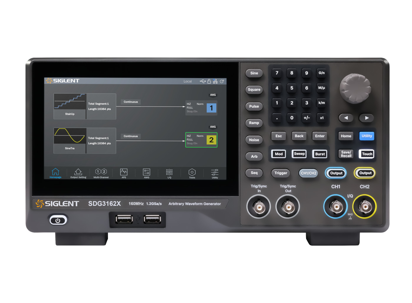 Funktionsgenerator 2-kan 160 MHz Siglent SDG3162X