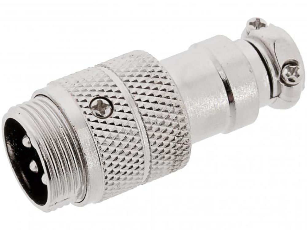 Kontakt GX16 plugg 5-pol kabel