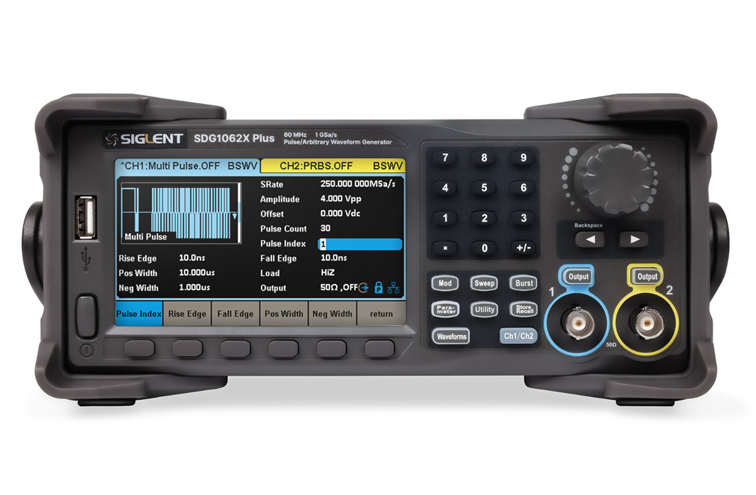 Funktionsgenerator 2-kan 25MHz Siglent SDG1022X+