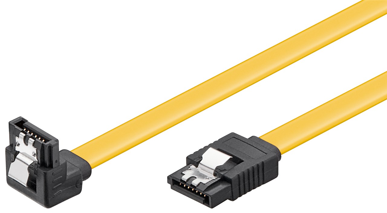 SATA-kabel 6Gbps med lås 0.2m vinklad