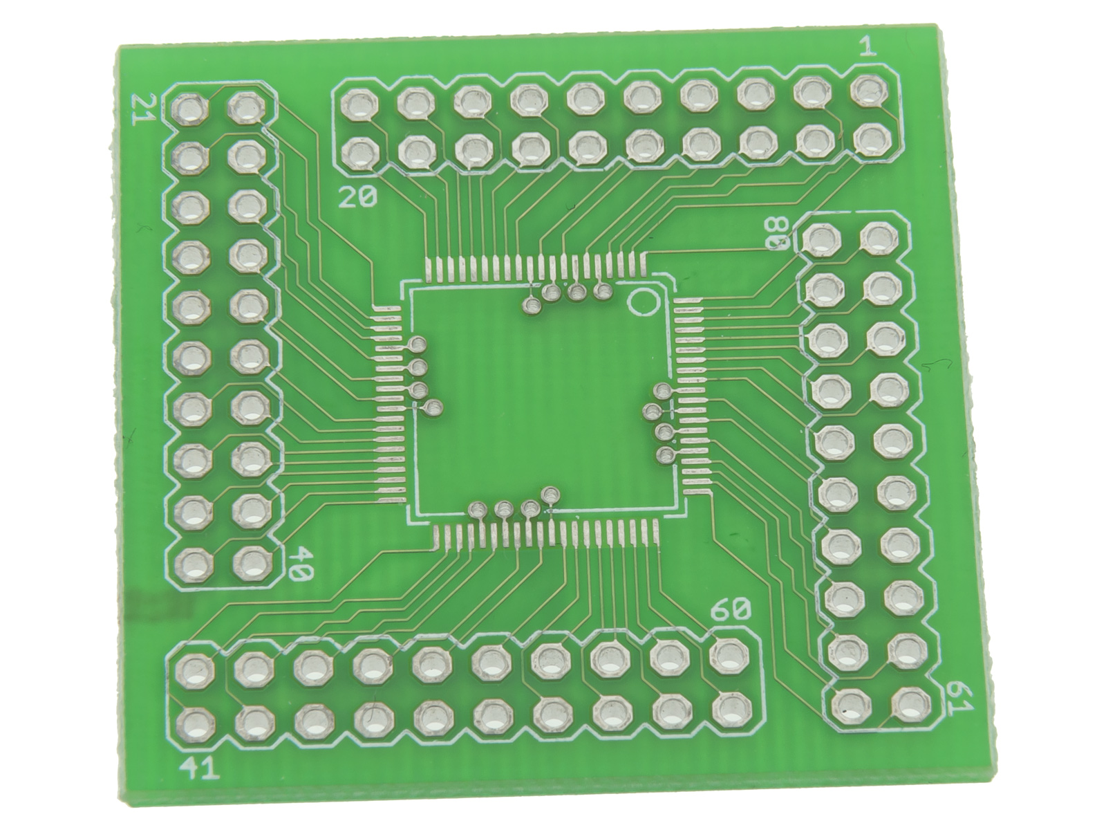 Adapterkort xQFP80 0.50mm