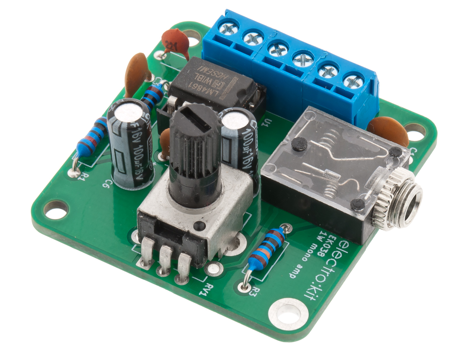 Audioförstärkare 1W mono LM4861 - byggsats