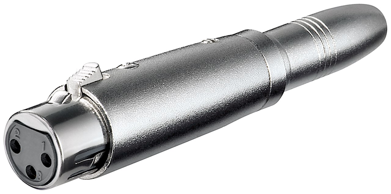 Adapter 3-pol XLR hona till 6.3mm hona mono