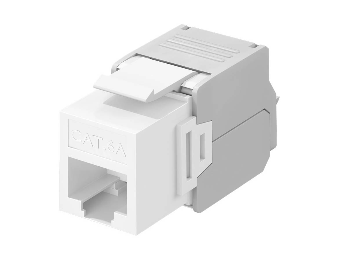 Keystone-modul Cat6A UTP verktygsfri vit