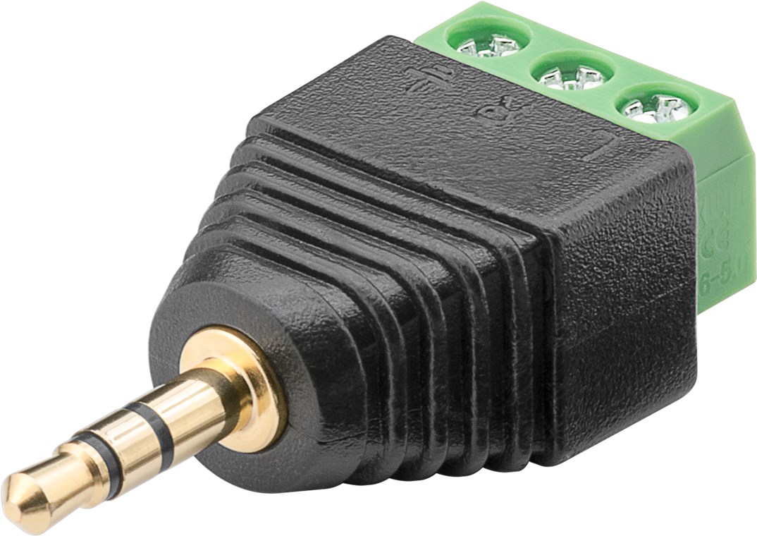 3.5mm hane 3-pol skruvplint
